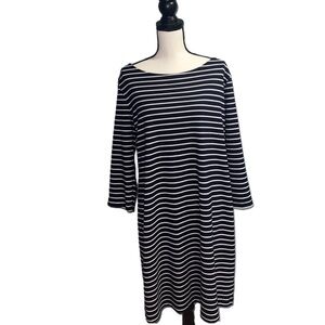 GAP- Navy and white striped dress